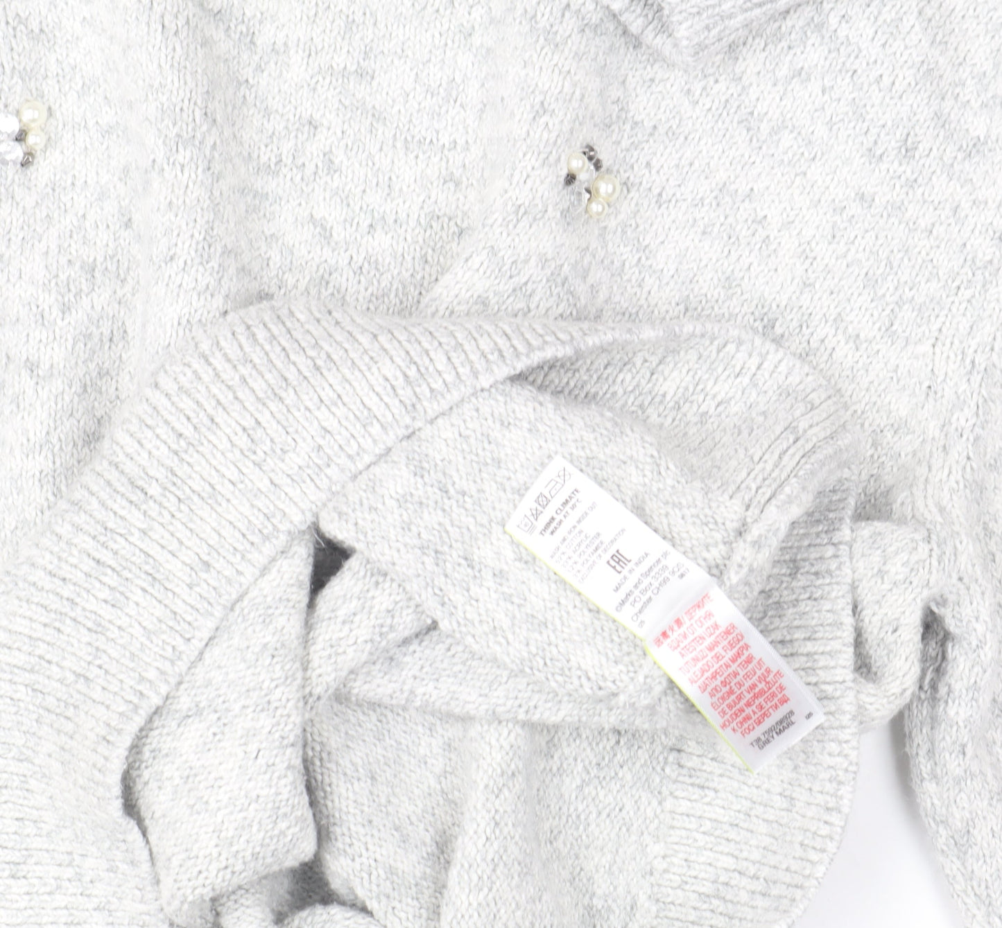 Womens UK Size 14 Marks and Spencer Grey Pullover Jumper