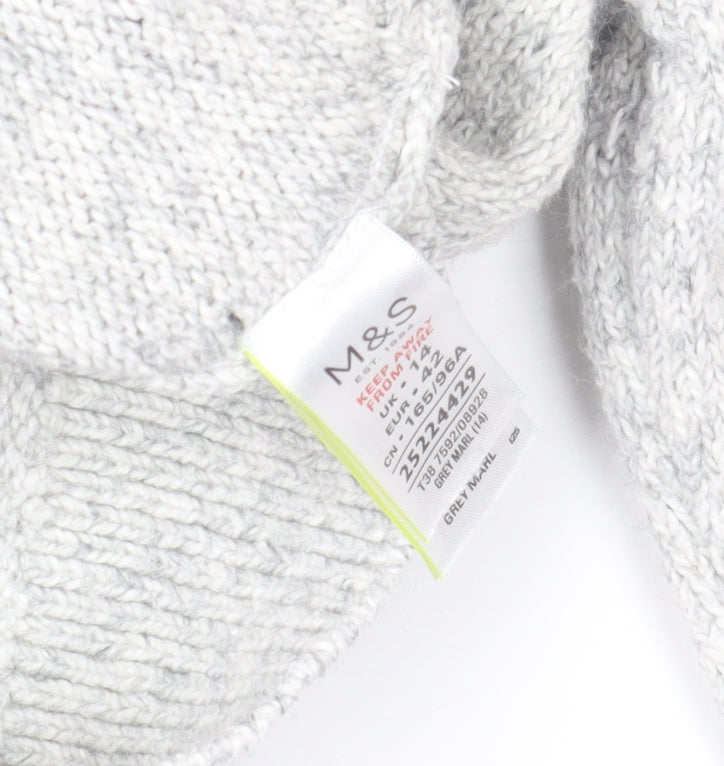 Womens UK Size 14 Marks and Spencer Grey Pullover Jumper