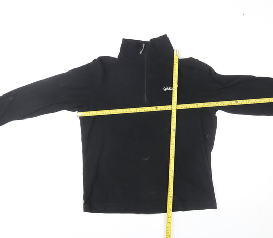 Gelert Womens Black XS Fleece 1/4 Zip Pullover Activewear Top