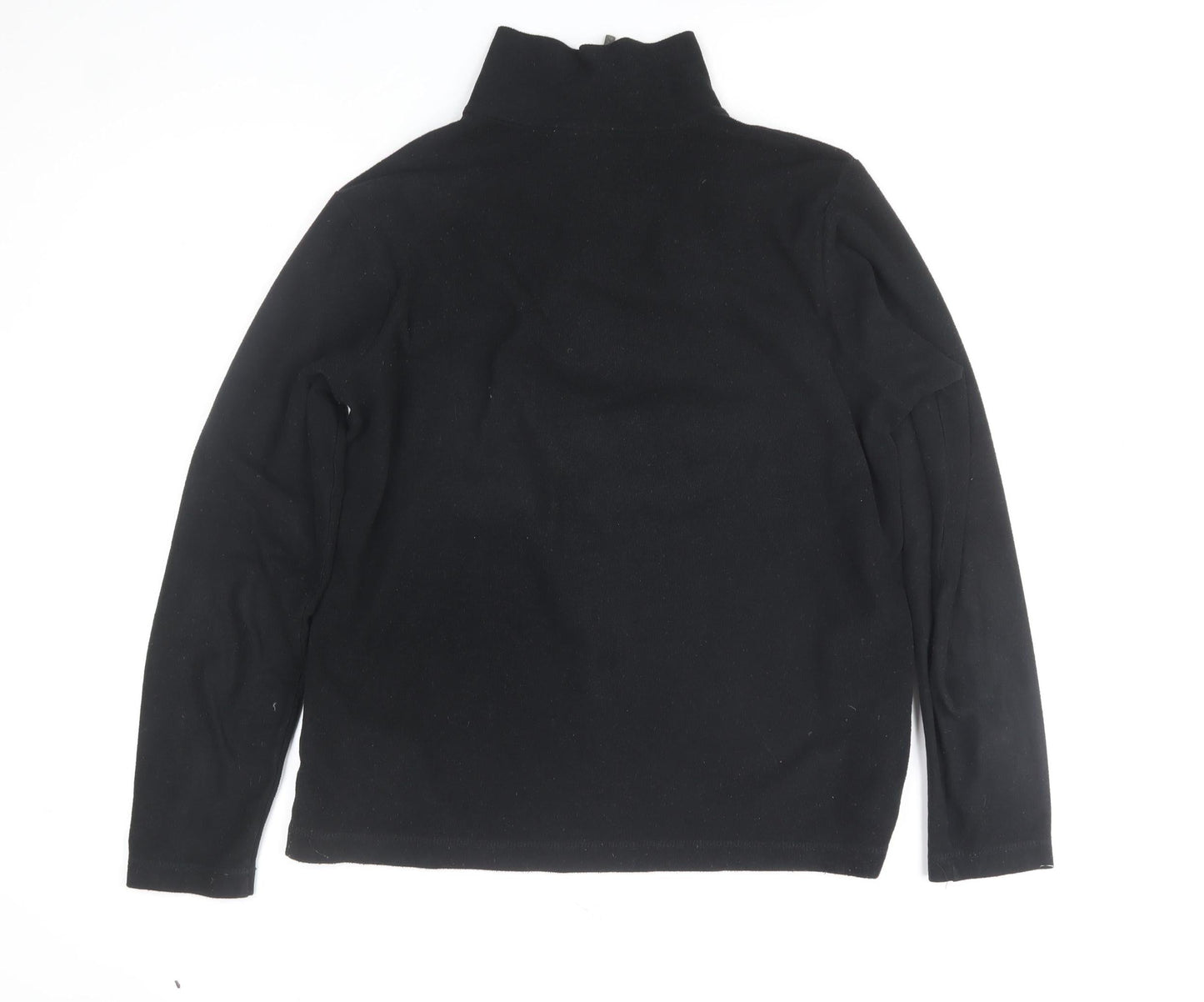 Gelert Womens Black XS Fleece 1/4 Zip Pullover Activewear Top