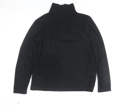 Gelert Womens Black XS Fleece 1/4 Zip Pullover Activewear Top