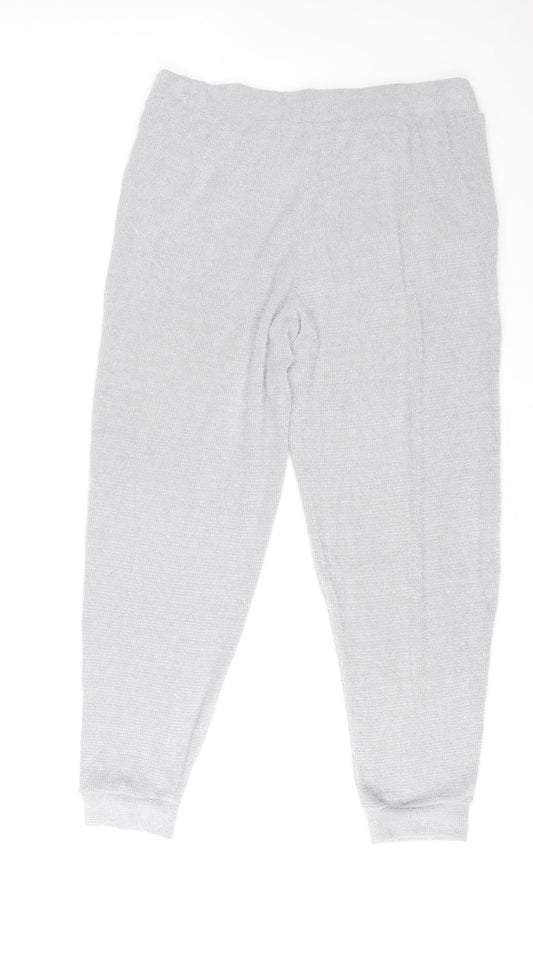 Marks and Spencer Women’s Silver Grey Knit Joggers Size L Regular