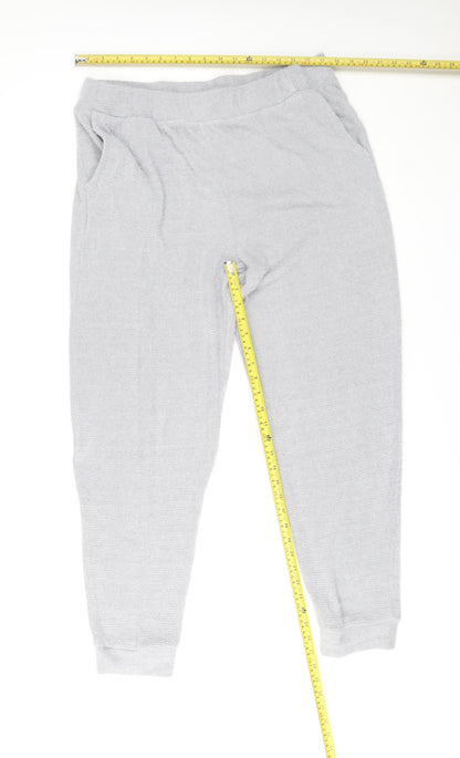 Marks and Spencer Women’s Silver Grey Knit Joggers Size L Regular