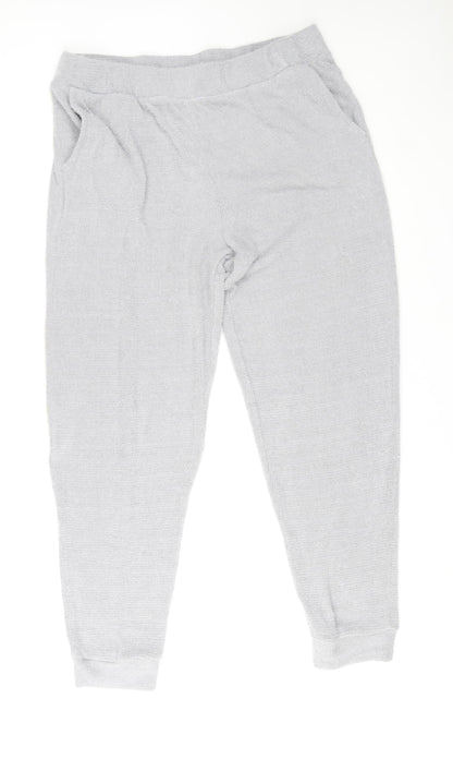 Marks and Spencer Women’s Silver Grey Knit Joggers Size L Regular