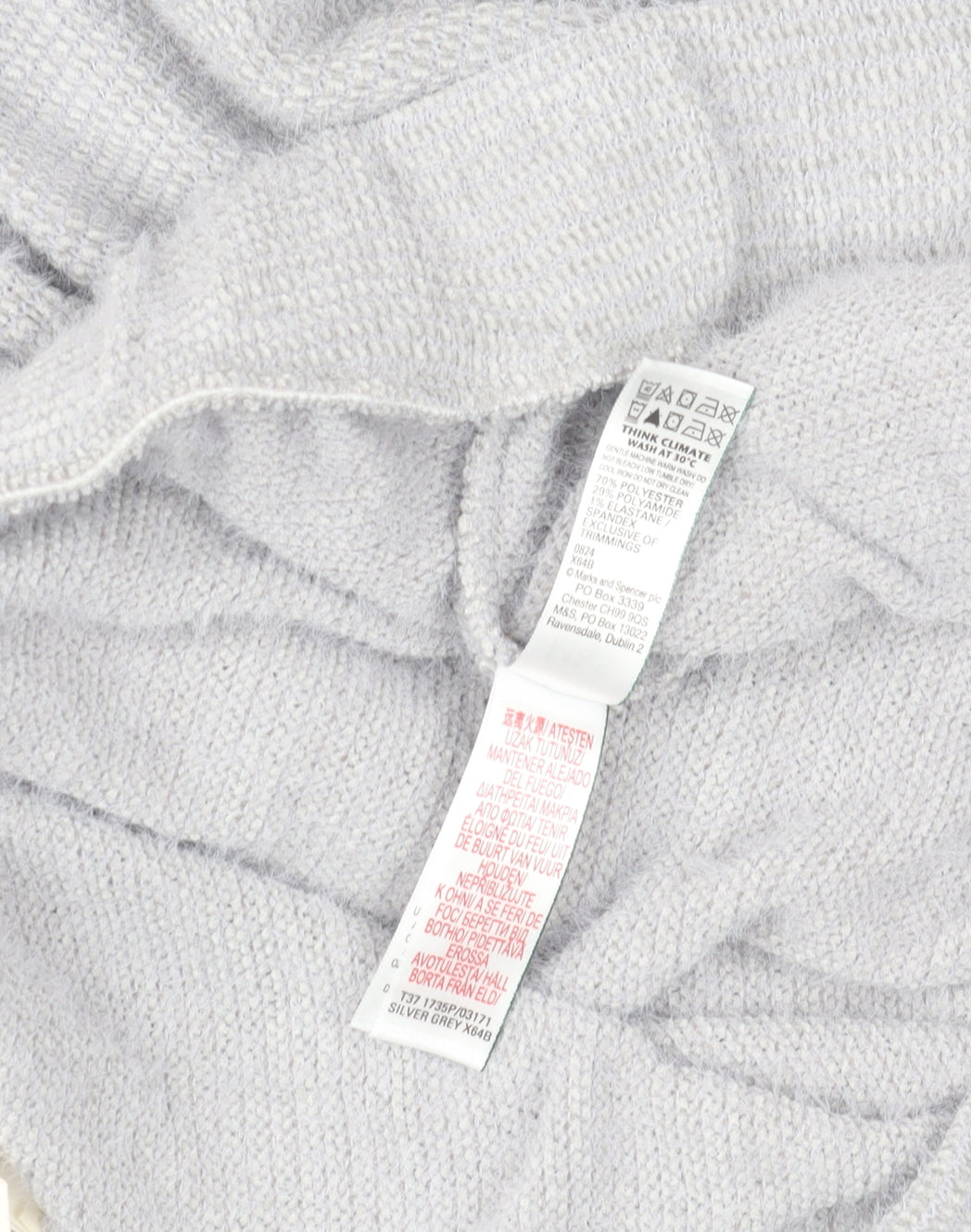 Marks and Spencer Women’s Silver Grey Knit Joggers Size L Regular