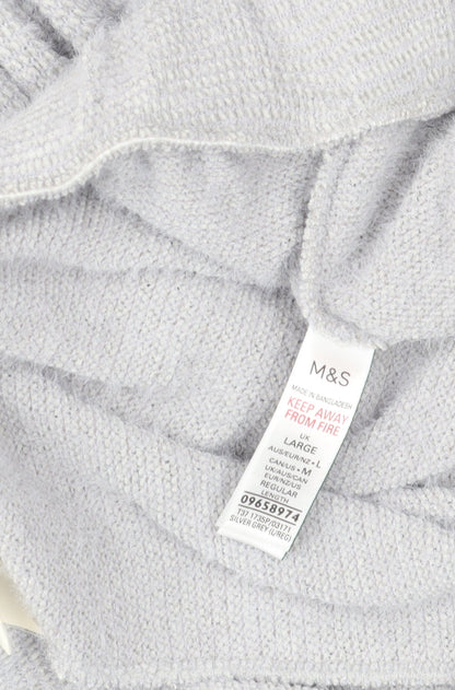 Marks and Spencer Women’s Silver Grey Knit Joggers Size L Regular