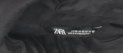 ZARA Girls Black Puffer Waistcoat 6 Years Quilted Lined Winter Gilet