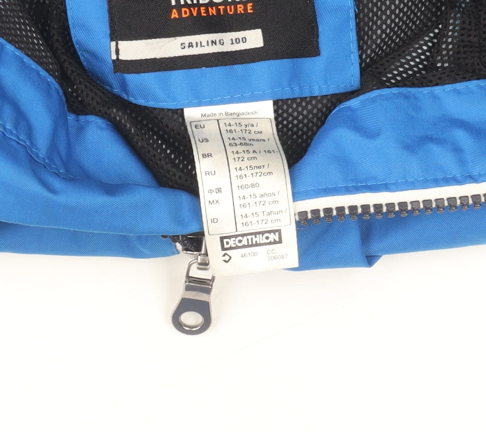 Boys UK Size 14-15 Years Tribord Blue Rain Coat