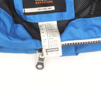 Boys UK Size 14-15 Years Tribord Blue Rain Coat