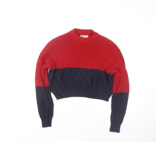 Womens UK Size S Pull&Bear Multicoloured Pullover Jumper