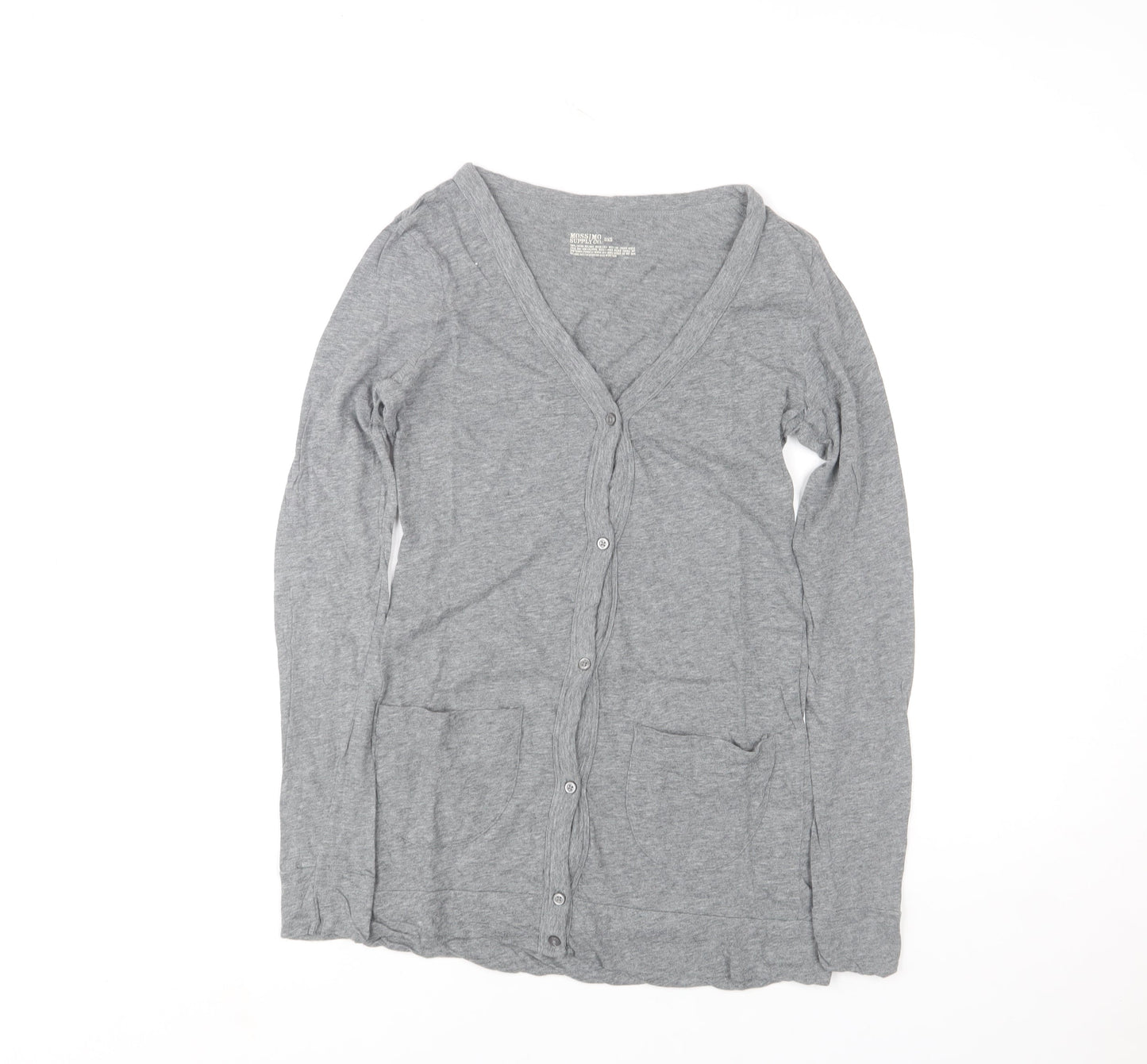 Womens UK Size M Mossimo Supply Co Grey Basic Button-Up