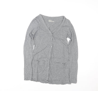 Womens UK Size M Mossimo Supply Co Grey Basic Button-Up