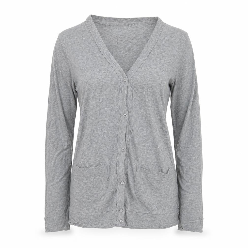 Womens UK Size M Mossimo Supply Co Grey Basic Button-Up