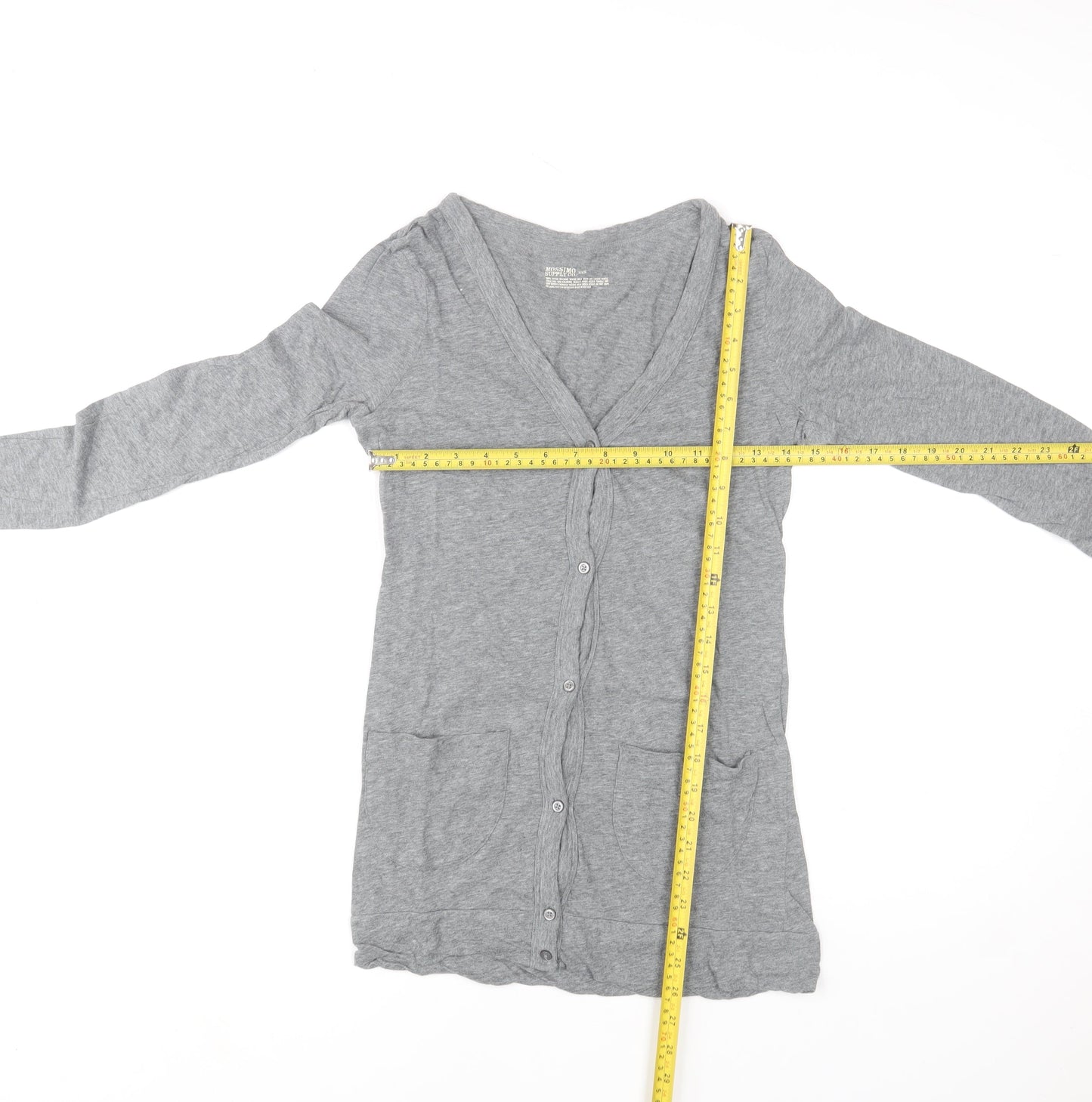 Womens UK Size M Mossimo Supply Co Grey Basic Button-Up