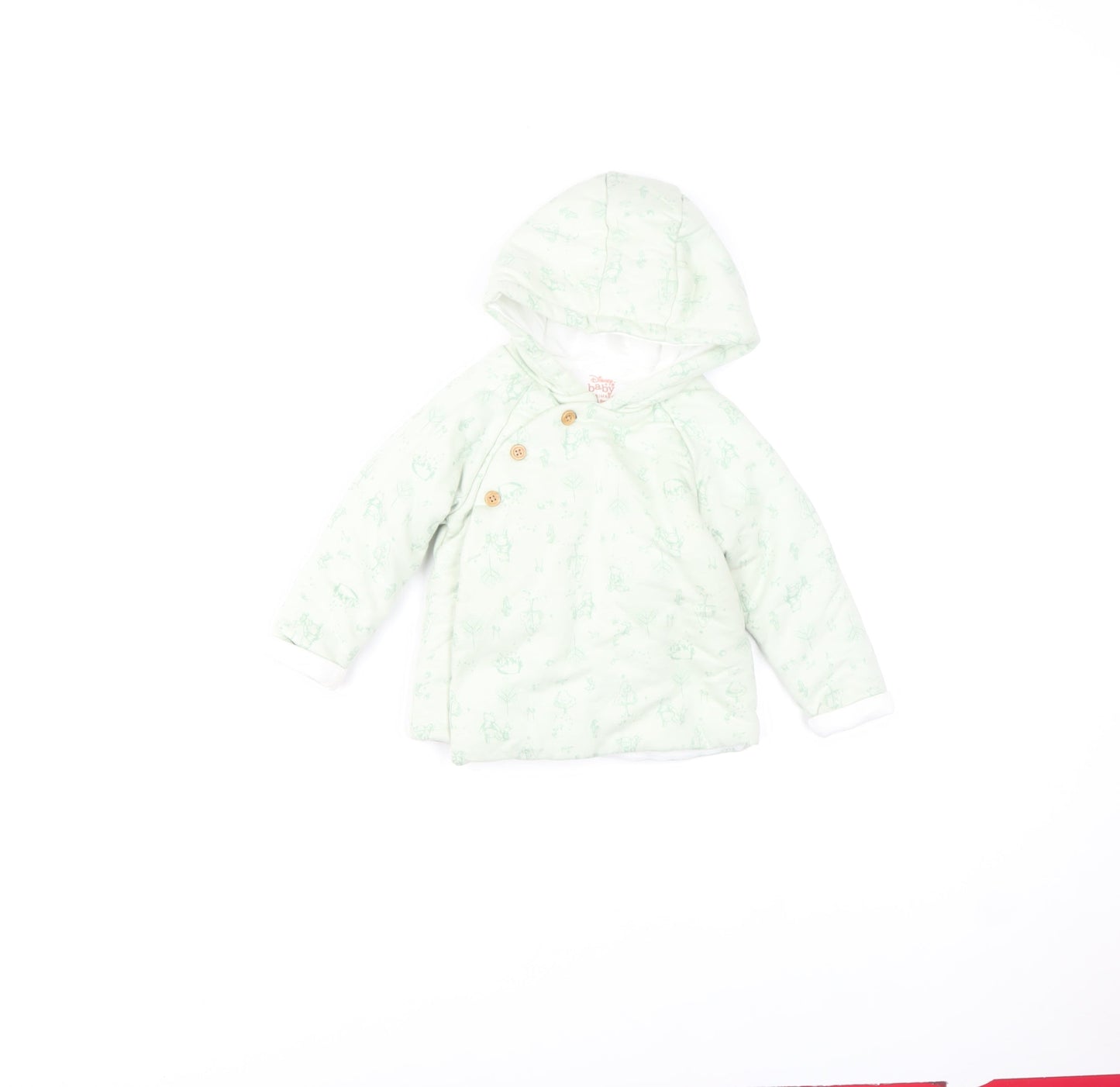 Disney Baby at Primark Winnie the Pooh Green Hooded Puffer Coat 12-18 Months