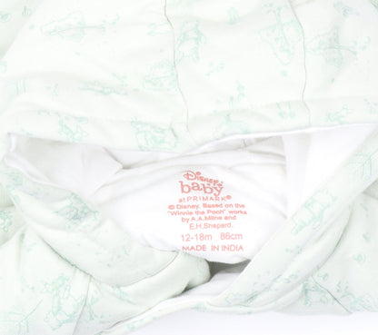 Disney Baby at Primark Winnie the Pooh Green Hooded Puffer Coat 12-18 Months