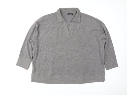 Mens UK Size L ASOS Grey Henley Sweatshirt