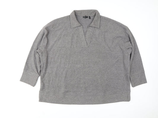 Mens UK Size L ASOS Grey Henley Sweatshirt