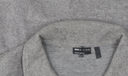Mens UK Size L ASOS Grey Henley Sweatshirt