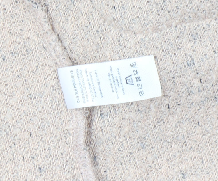 Tu Women Beige Wool Blend Coatigan Small Open Front Mid Length