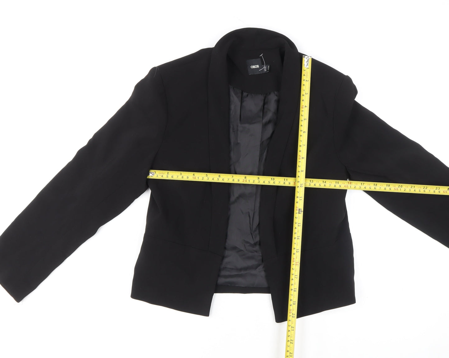 ASOS Women's Black Slim Fit Single-Breasted Blazer Size 10