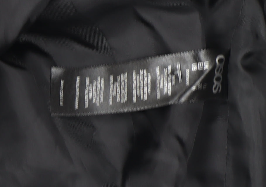 ASOS Women's Black Slim Fit Single-Breasted Blazer Size 10