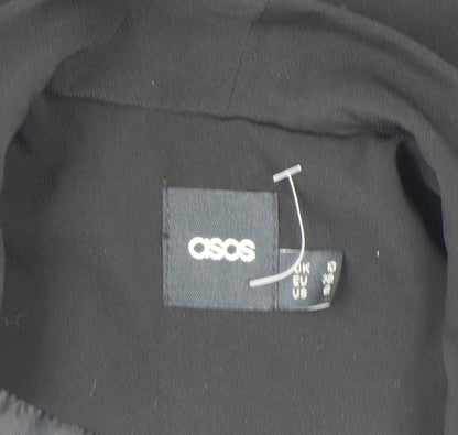ASOS Women's Black Slim Fit Single-Breasted Blazer Size 10