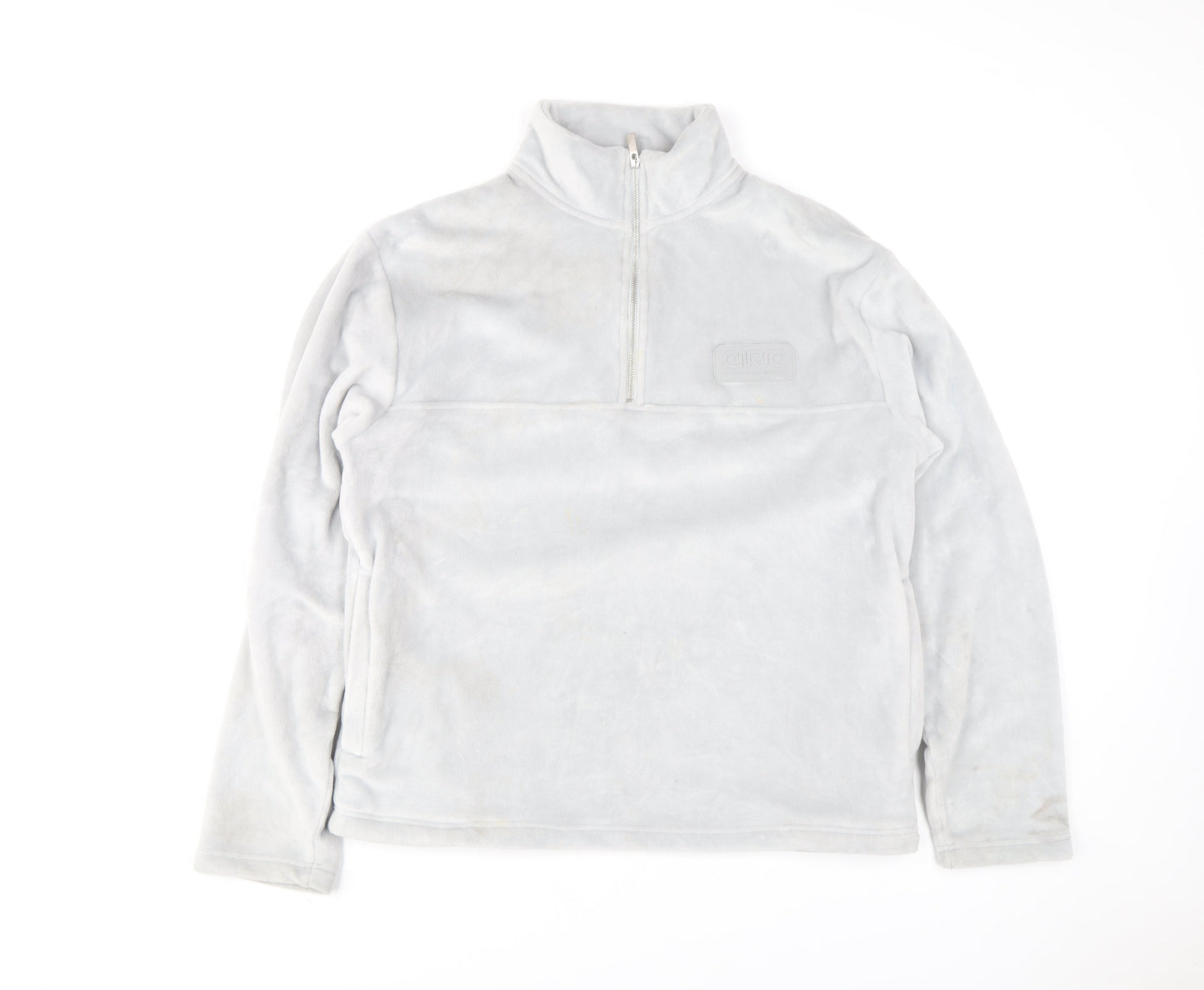 Mens UK Size M Topman Grey 1/2 Zip Sweatshirt