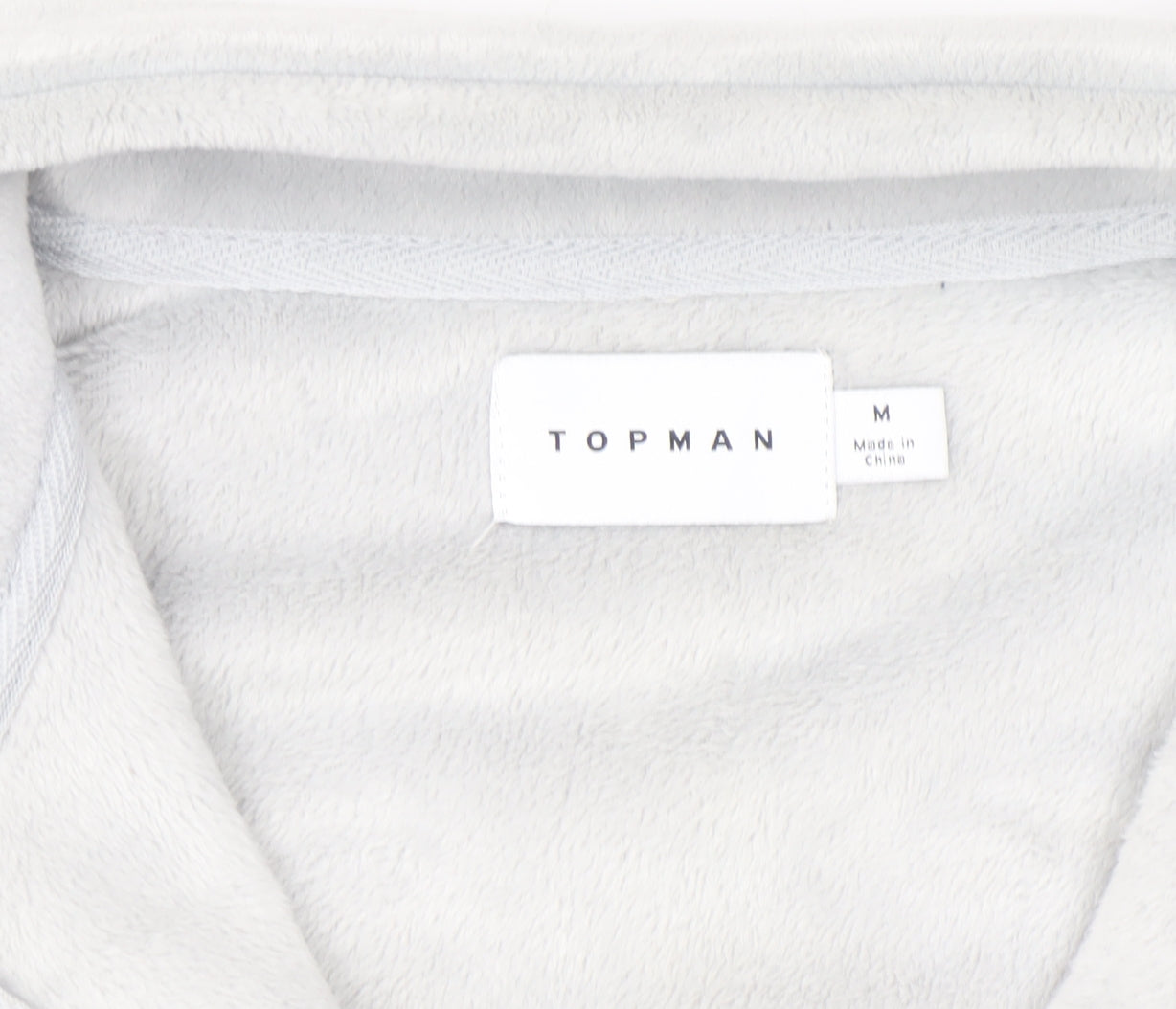 Mens UK Size M Topman Grey 1/2 Zip Sweatshirt