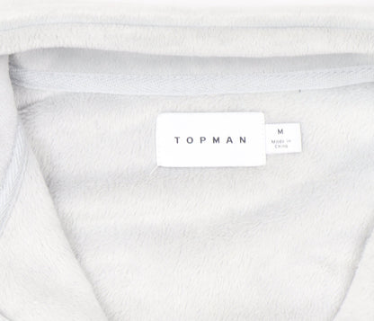 Mens UK Size M Topman Grey 1/2 Zip Sweatshirt