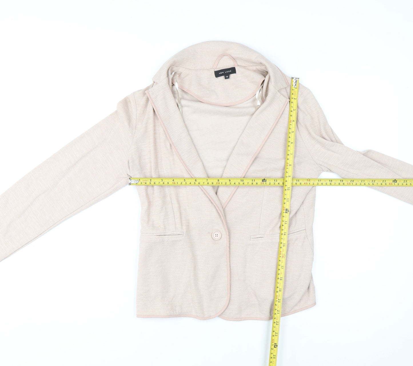 Womens UK Size 12 New Look Beige Basic Jacket