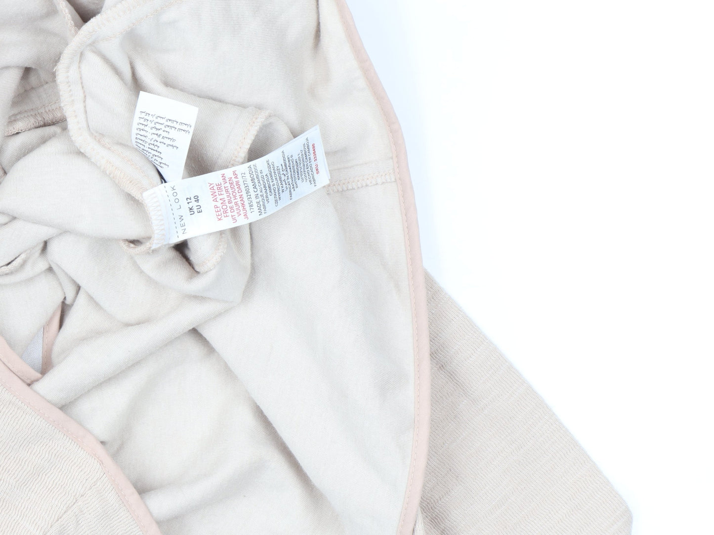 Womens UK Size 12 New Look Beige Basic Jacket