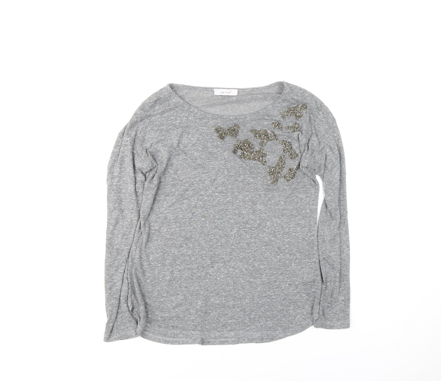 Womens UK Size 12 Marks and Spencer Grey Basic T-Shirt