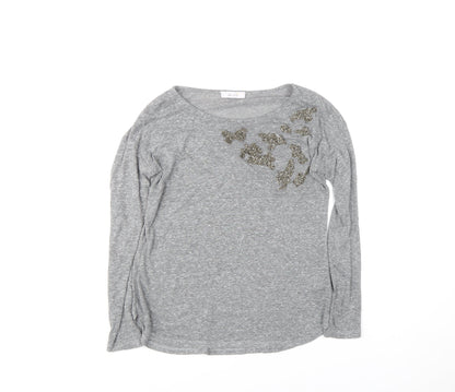 Womens UK Size 12 Marks and Spencer Grey Basic T-Shirt