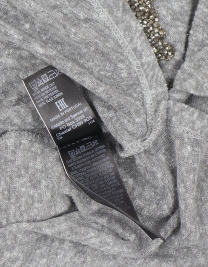 Womens UK Size 12 Marks and Spencer Grey Basic T-Shirt
