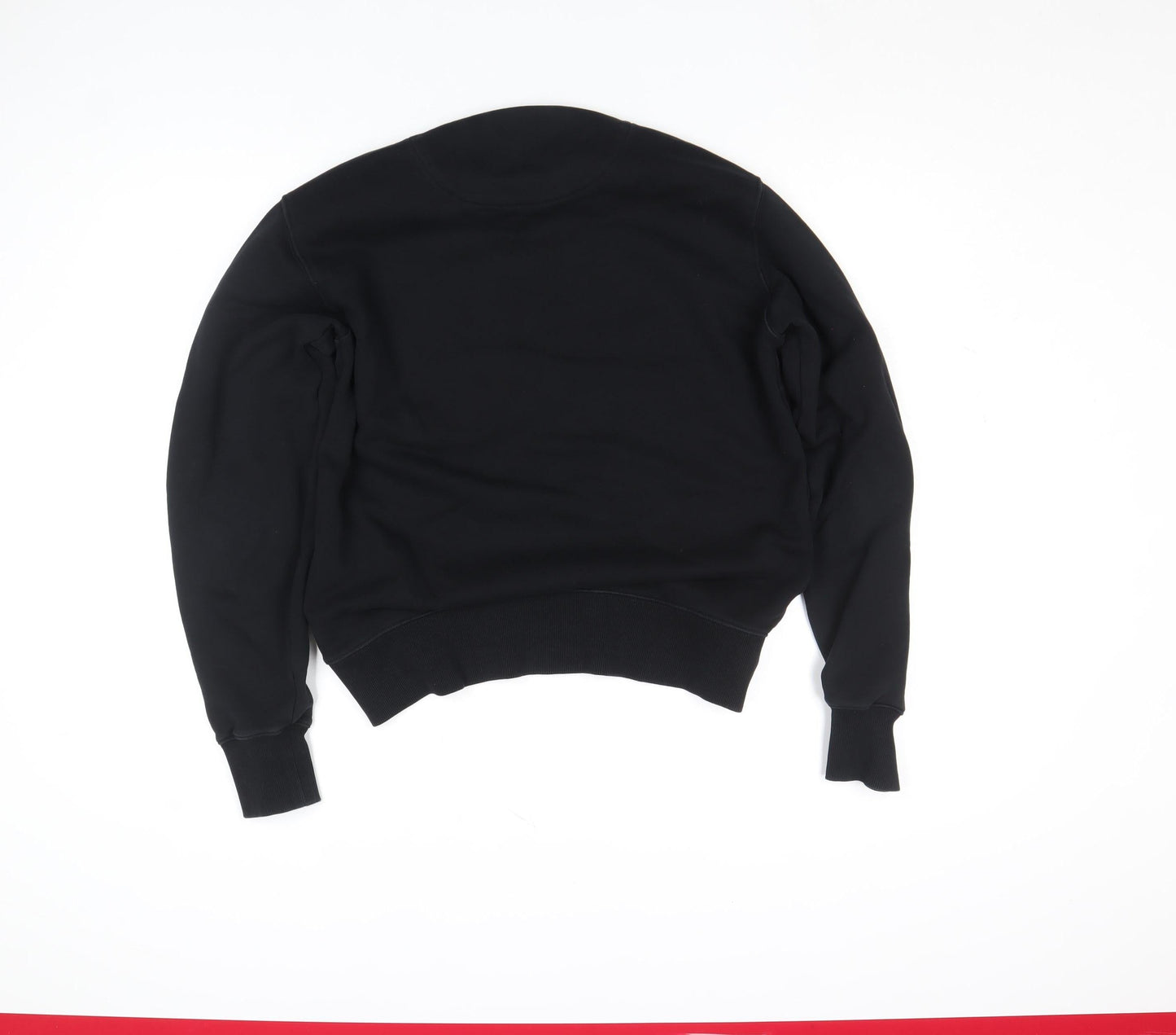 Versace Men’s Black Logo Pullover Jumper M Cotton Stretch Crew Neck