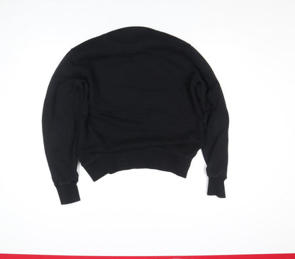 Versace Men’s Black Logo Pullover Jumper M Cotton Stretch Crew Neck