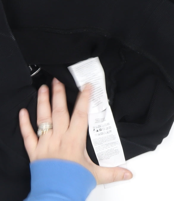 Versace Men’s Black Logo Pullover Jumper M Cotton Stretch Crew Neck