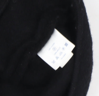 Lands' End Womens Black Wool Tailored Blazer Jacket Size 10