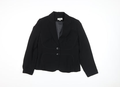 Marks and Spencer Women Black Size 14 Blazer Jacket