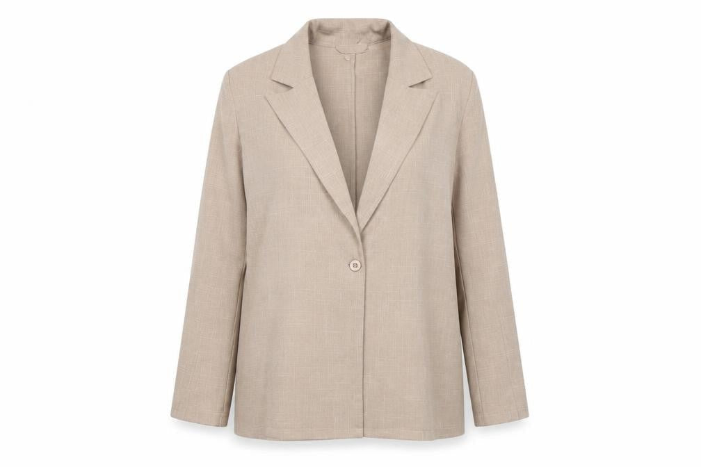Womens UK Size 8 PRETTYLITTLETHING Regular Beige Blazer