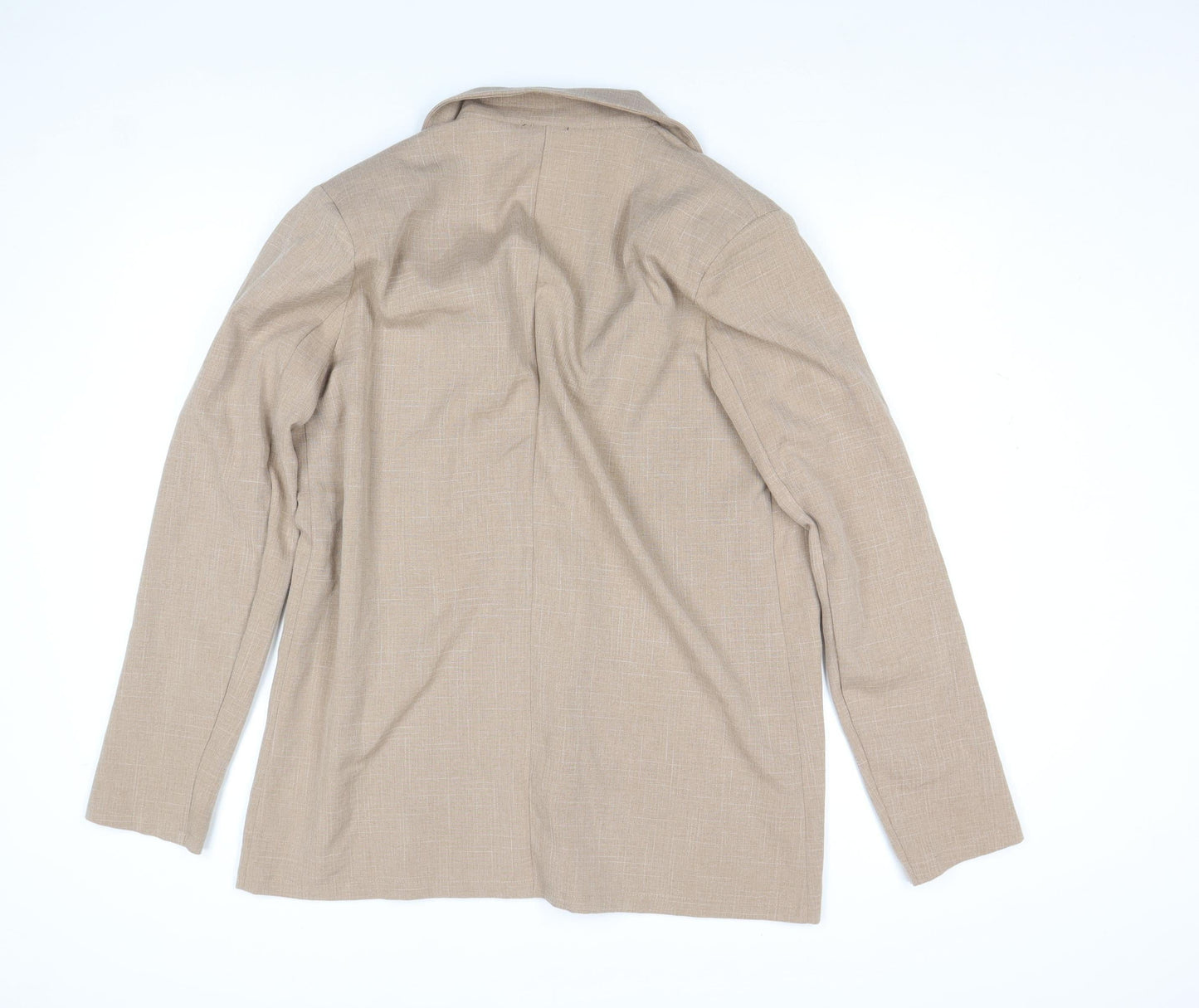 PrettyLittleThing Women Beige Single-Breasted Blazer Size 8