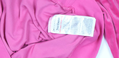 Juicy Couture Girls Pink Velour Long Sleeve Logo Pullover Sweatshirt 10-11 Years