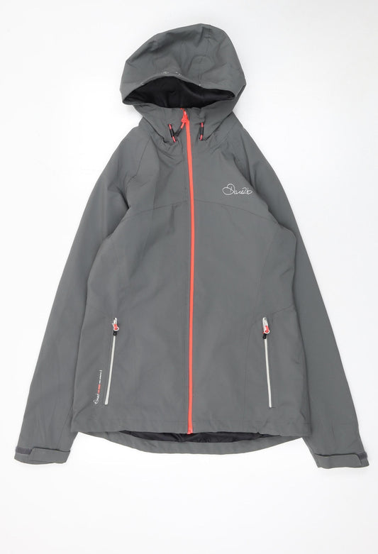 Dare2b Women's Grey Hooded Waterproof Softshell Jacket UK 10