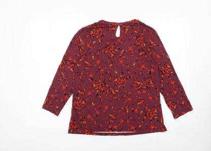Womens UK Size M Hobbs Red Tunic Blouse