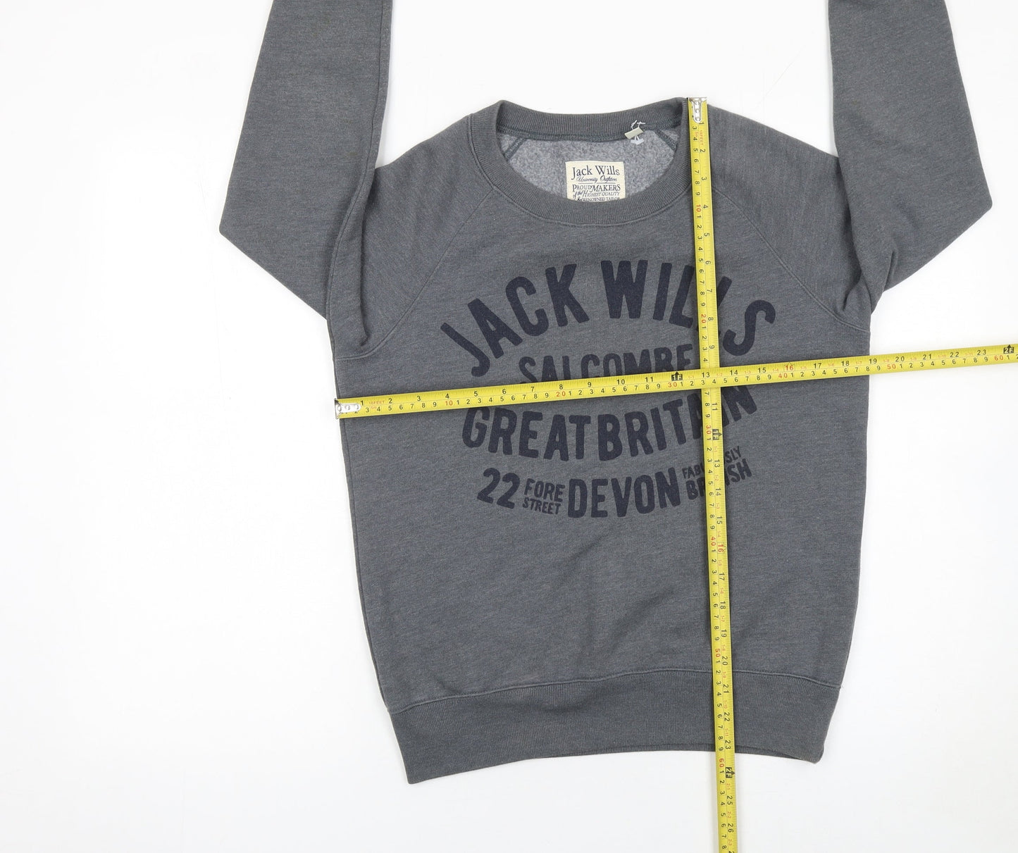 Womens UK Size 8 Jack Wills Grey Pullover Sweatshirt