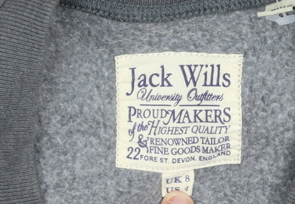 Womens UK Size 8 Jack Wills Grey Pullover Sweatshirt