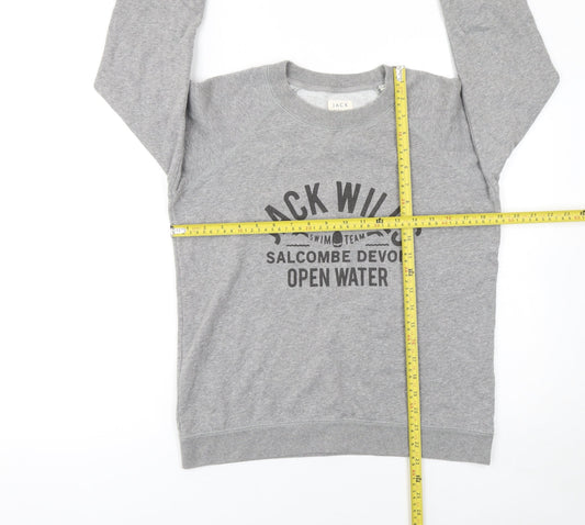 Womens UK Size 12 Jack Wills Grey Pullover Sweatshirt