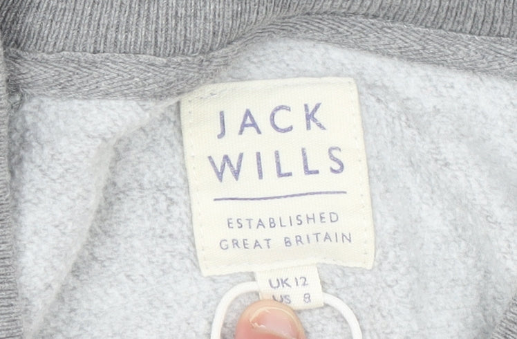 Womens UK Size 12 Jack Wills Grey Pullover Sweatshirt