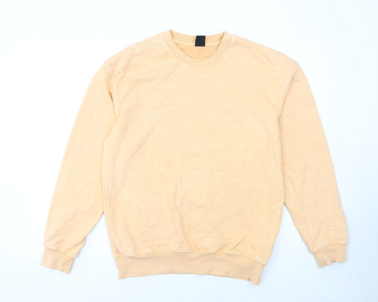 Zara Men’s Beige Cotton Crew Neck Pullover Sweatshirt Size M